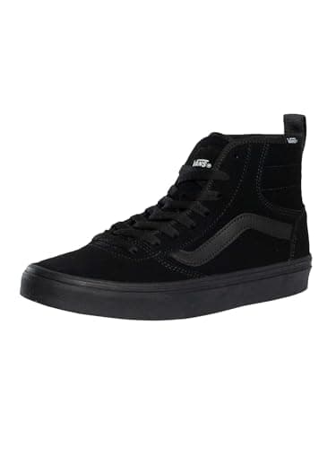 Vans Men's Ashwood Hi Decon Shoe | High Top Fashion Sneakers with Padded Ankle Support, Suede/Canvas Black/Black, 11