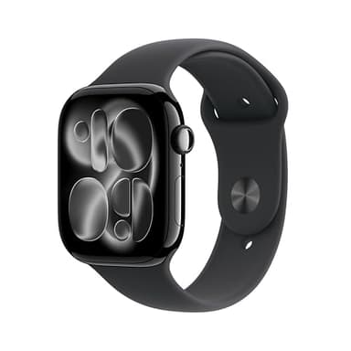 Apple Watch Series 11 [GPS 46mm] Smartwatch with Jet Black Aluminum Case with Sport Band - M/L. Sleep Score, Fitness Tracker, Health Monitoring, Always-On Display, Water Resistant