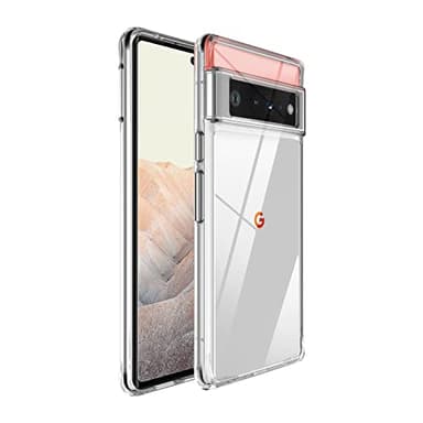 Guarishel for Google Pixel 6-Pro Case: Military-Grade Shockproof Phone Cover, Anti-Scratch & Reinforced Bumpers - Crystal Clear