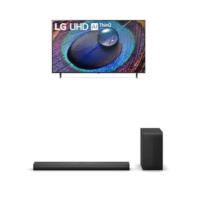 LG 50-Inch Class UR9000 Series Alexa Built-in 4K Smart TV (3840 x 2160),Bluetooth, Wi-Fi, USB, Ethernet, HDMI 60Hz Refresh Rate, AI-Powered 4K,Black, 3.1.1 ch. Sound Bar with Dolby Atmos