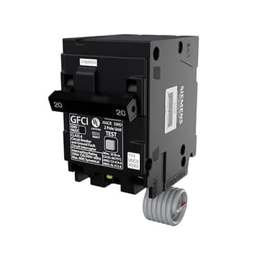 SIEMENS Q220GF Ground Fault Circuit Interrupter, 20 Amp, 2-Pole GFCI Circuit Breaker Replaces QF220A