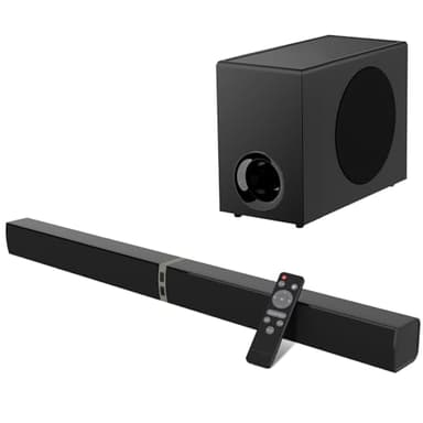 MZEIBO Sound Bar with Subwoofer,120W Soundbar for Smart TV Surround Sound Home Theater System Bluetooth 5.3 Audio Compatible with ARC, AUX, Optical