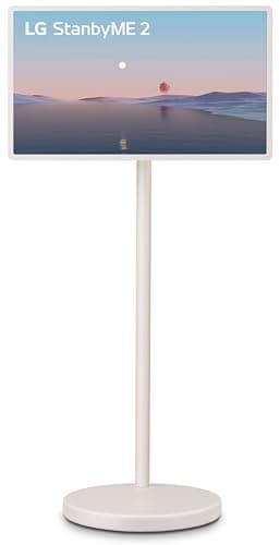 LG 27-Inch StanbyME 2 with Folio Cover, Portable Touch Screen, Dolby Vision, HDR10, Filmmaker Mode, Built-in Battery, Full Swivel Rotation (27LX6TYGA, 2025)