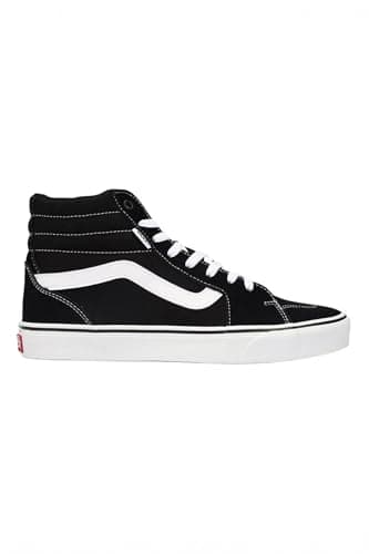Vans Men's Filmore Hi Sneaker, (Suede/Canvas) Black/White, 10