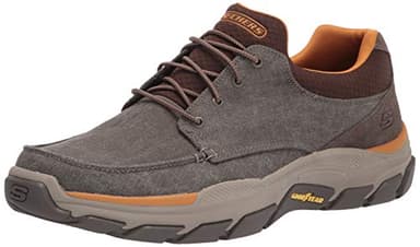 SKECHERS Mens Respected - Loleto Moc Toe Bungee Lace Slip On, Brown, 10 US