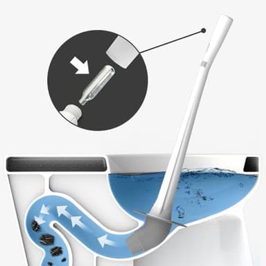 MR-PUNG White (Korea) Toilet Plungers & Co2 Cylinders 1Box (10 pcs) & Simple English User Guide