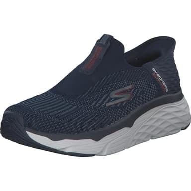 Skechers Men's Max Cushioning Slip-ins - Athletic Slip-on Running Walking Shoes with Memory Foam, Navy, 10.5