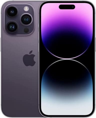 Apple iPhone 14 Pro, 256GB, Deep Purple - Unlocked (Renewed)