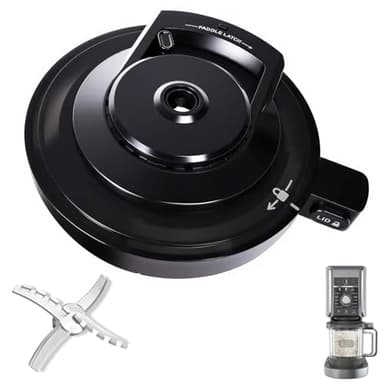 Outer Bowl Lid and Paddle for NC500 Creami Deluxe Series,Compatible with Ninja NC500-NC501 Series Ice Cream Maker,Ninja Creami Reusable Replacement Accessories,BPA-Free & Dishwasher Safe