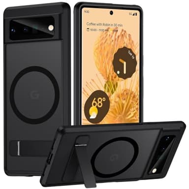TIANNIUKE Magnetic Case for Google Pixel 6 Pro, Compatible with MagSafe,Adjustable Kickstand,Translucent Matte Anti-Fingerprint,Shockproof Protective Phone Case for Pixel 6 Pro Case
