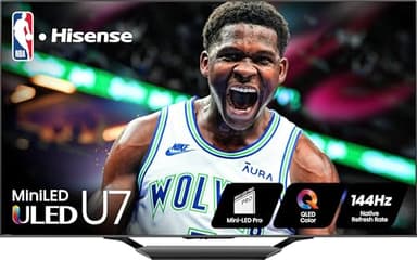 Hisense 85-Inch Class U7 Series Mini-LED ULED 4K UHD Google Smart TV (85U7N) - QLED, Dolby Vision IQ, Dolby Atmos, Full Array Local Dimming, 144Hz Game Mode Pro, VRR, Alexa Compatibility