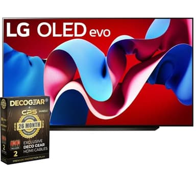 LG OLED77C4PUA 77 Inch Class OLED evo C4 Series Smart TV 4K Processor (2024) + Deco Gear 4K HDMI 2.0 Cable w/Pure Copper Conductors & CPS Exclusive 26 Month Protection Pack Bundle (BEACH-CPS-263000)