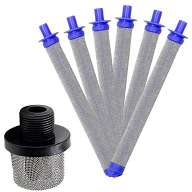 Replacement Filters Set for Graco Paint Sprayer Filters, Includes 1pk 288716 3/4-Inch Inlet Strainer Thread & 6pk 288749 Airless Spray Gun Filter, Fits Graco Airless Paint Sprayers Gun