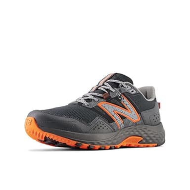 New Balance Mens 410 V8 Trail Running Shoe, Black/Cayenne/Shadow Grey, 11.5 US