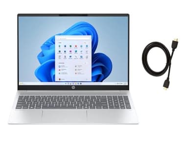 HP Omnibook 5 16" WUXGA Touch Screen Laptop| Intel Core Ultra 7 255U |Intel Graphics| Copilot |Backlit | Silver | 16GB RAM DDR5 | 1024GB SSD |Windows 11 Home |Bundle with HDMI Cable