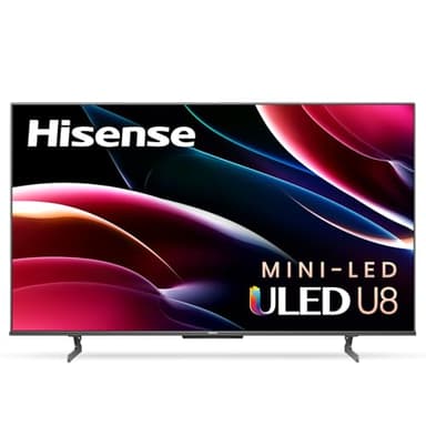 Hisense 55U8H QLED U8H Series Quantum 4K ULED Mini-LED 55-Inch Class Google Smart TV with Alexa Compatibility, Quantum Dot, 1500-Nit HDR10+, Black