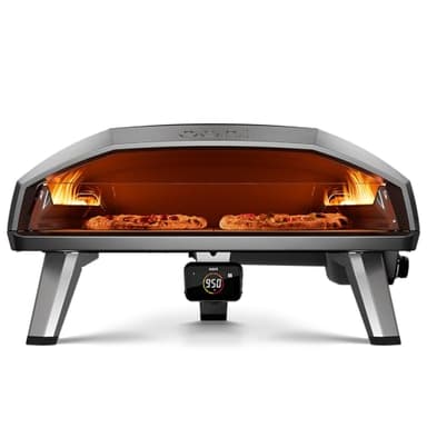 Ooni Koda 2 Max Gas Pizza Oven – 24" Propane Powered Outdoor Oven with 28 mBar Regulator and Gas Hose, Large Propane Pizza Oven - Black