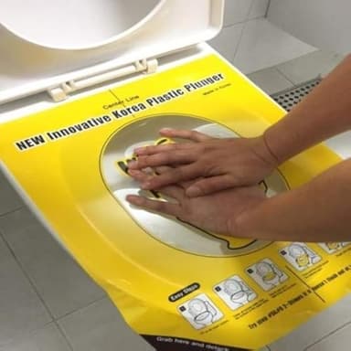 PONGTU Toilet Unclogger – Toilet Sticker Plunger – Hygienic Disposable WC Plunger - 14 x 17.5-inch Toilet Unclog Sheet – Easy to Use and Practical Toilet Plungers – Korean Toilet Push Bomb