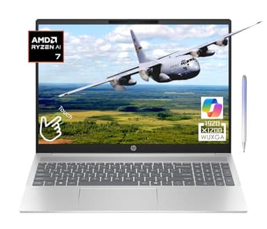 HP 16" Touchscreen Laptop - WUXGA (1920 x 1200) - AMD Ryzen AI 7 350-16GB LPDDR5-7500Mhz RAM - 1TB PCIe SSD - Backlit Keyboard - Copilot PC - 1080p Webcam - Windows 11 Home - w/Stylus Pen