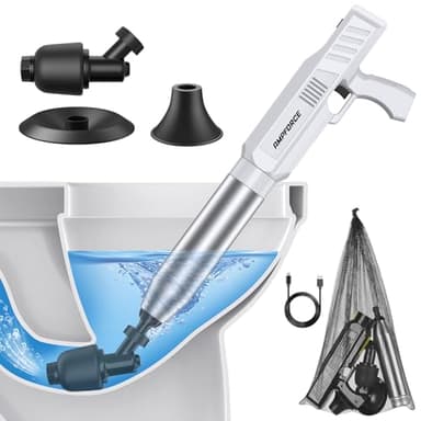 AMPFORCE ‌Electric Toilet Plunger for Bathroom, High-Pressure Air Plunger, Heavy-Duty Clog Remover for Toilets, Toilet Drain Unclogger