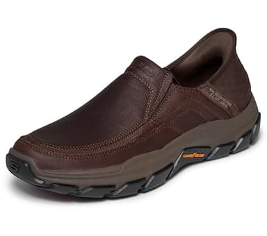 Skechers Men's Respected - Elgin, RDBR,7 Extra Wide Fit