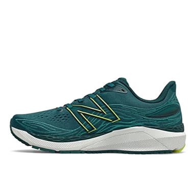 New Balance Men's Fresh Foam X 860 V12 Running Shoe, Mountain Teal/Sulphur Yellow, 9.5 M