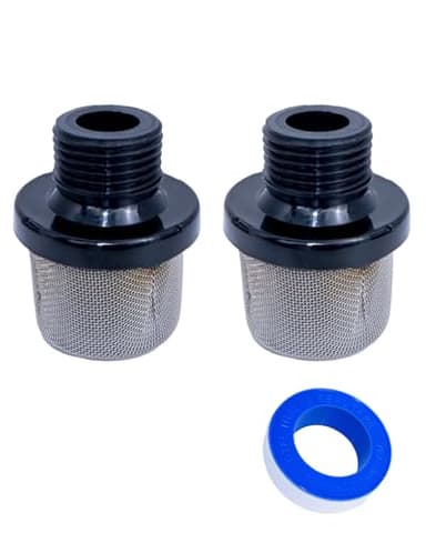 (2-Pack) 288716 3/4” 35Mesh Airless Paint Sprayer inter filter with Teflon Tape, Compatible with Graco Magnum X5 LTS15 X7 LTS17 ProX7 ProX17 ProX19 ProLTS170 ProX19 ProLTS190, Garden Hose Inlet Filter