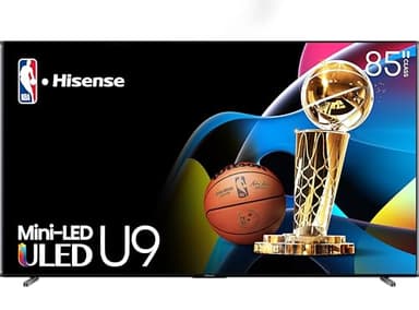 Hisense 85-Inch Class U9 Series Mini-LED ULED 4K UHD Google Smart TV (85U9N, 2024 Model) - QLED, Native 144Hz, Full Array Local Dimming, Game Mode Pro, 480 Motion Rate (Renewed)