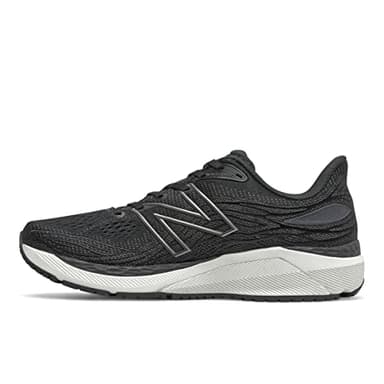 New Balance Men's Fresh Foam X 860 V12 Running Shoe, Black/White, 8 N