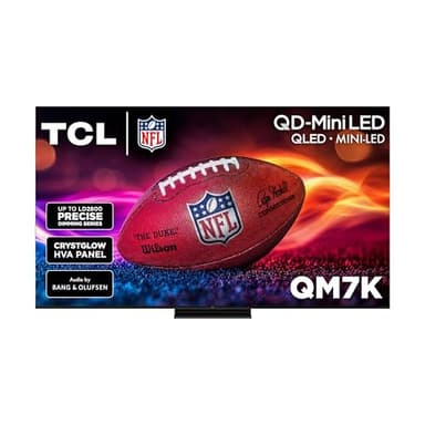 TCL 85-Inch Class QM7K Series QD-Mini LED 4K UHD Google Smart TV Best Premium Mini-LED TV - QLED, 144hz, 288hz Gaming Rate, Anti-Reflective Screen, Bang & Olufsen Audio, Atmos (85QM7K, 2025 Model)