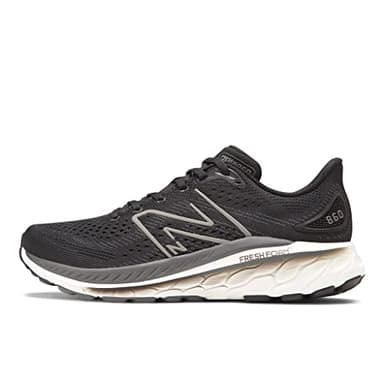New Balance Men's Fresh Foam 860 V13 Running Shoe, Black/White, 7 Medium