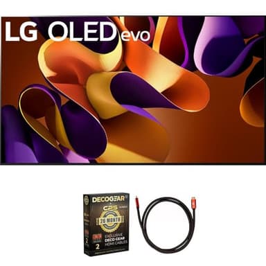 LG OLED77G4WUA 77 Inch OLED evo G4 Series Smart TV 4K HDR (2024) (Renewed) Bundle with Deco Gear 6FT HDMI 2.0 Cable and CPS Exclusive 26 Month Protection Pack (BEACH-CPS-26M3500)