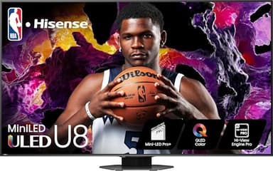 Hisense 75-Inch Class U8 Series Mini-LED ULED 4K UHD Google Smart TV (75U8N) - QLED, Dolby Vision IQ, Dolby Atmos, Full Array Local Dimming Pro, 144Hz Game Mode Pro, Alexa Compatibility