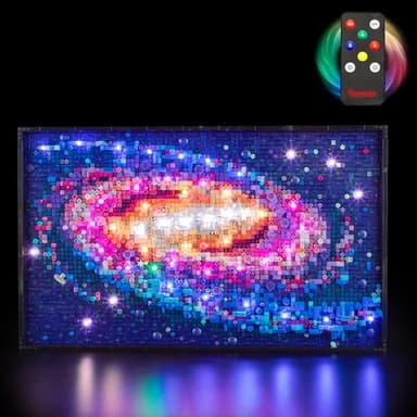 BRIKSMAX 2.0 Light Kit for Lego The Milky Way Galaxy (Remote Control Version) -Innovative Led Lighting Compatible with Lego Art 31212 - Not Included Lego Set
