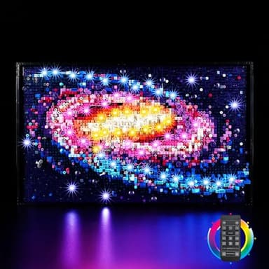 Kyglaring LED Light Kit Compatible with Lego The Milky Way Galaxy Art 31212 Building Blocks, Upgraded Remote Control, Multi-Light Effects & Sequences, Decorative Lighting Accessories (Lights Only)
