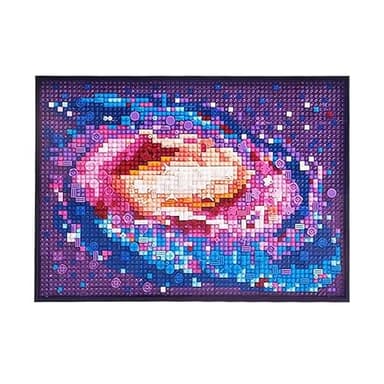 IWUTEFET The Milky Way Galaxy 2200pcs Micro Mini Building Block Kit Wall Art,Colorful Cosmic Models Unique Universe Galaxy DIY Decor for Home Decor, Ideal Gift for Christmas, Halloween, New Year