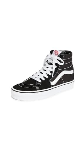 Vans UA Sk8 High Top Sneakers, Black/Black/White, 11.5 US Women/10 US Men