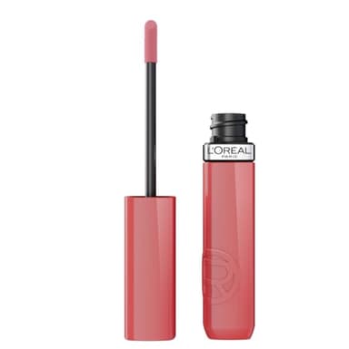 L'Oreal Paris Infallible Lacque Resistance Liquid Lipstick, 16HR Long Lasting Lip Makeup with Lacquer-Like Shine and Zero Transfer, 600, Le Nu Rose