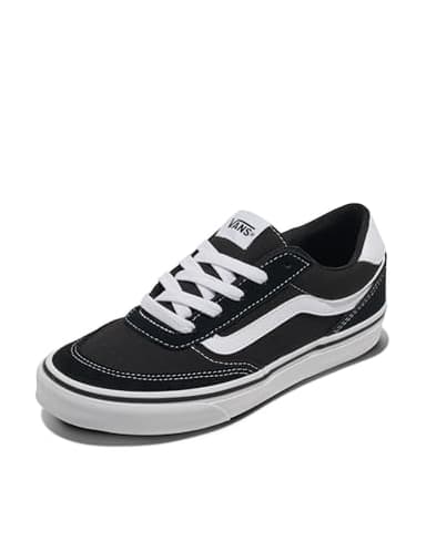 Vans Women's Brooklyn LS Shoe | Low-Top Sneakers for Everyday Wear, Walking, Work & Fashion, Black/White, 9