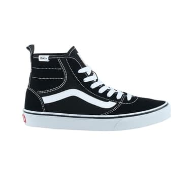 Vans Men's Ashwood Hi Decon Shoe | High Top Fashion Sneakers with Padded Ankle Support, Suede/Canvas Black/White, 10