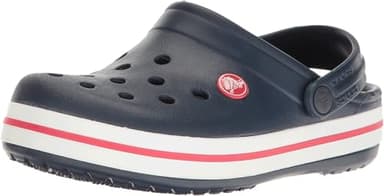 Crocs Unisex-Child Crocband Clogs (Little Kid/Big Kid), Navy/Red, 12 Little Kid