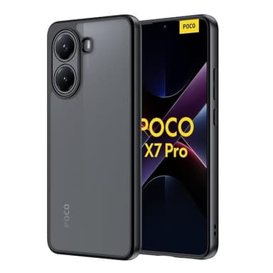 Suttkue for Xiaomi Poco X7 Pro Case,high qualit,PC Material,Scratch Resistant,Anti-Skid-Black
