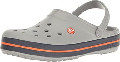 Crocs Unisex-Adult Crocband Clog, Light Grey/Navy, 7 US' Women
