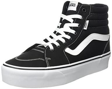 Vans Women's Filmore Hi Platform Trainers Sneaker, Canvas Black White, 9
