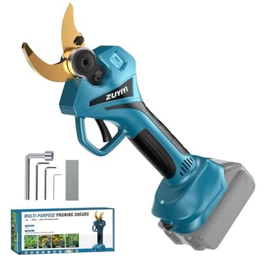 ZUYIYI Cordless Electric Pruning Shears for Makita 18V Battery, 2.4" Cutting Brushless Electric Pruner, Tree Branch Cutter for Tree & Flower Trimming w/LED Display, 2 Levels Adjustable (Bare Tool)