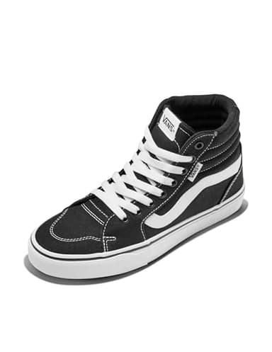 Vans Women's Filmore Hi Shoe | High Top Sneakers for Fashion & Casual Everyday Wear, (Canvas) Black/White, 7.5