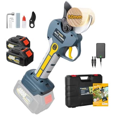 Prunarbo Professional Electric Pruning Shears Brushless Cordless, Compatible with Makita Batteries 50mm(2 inch) Electric Pruner for Gardening Heavy Duty 8000mAh Battery Secateurs for Tree Trimming