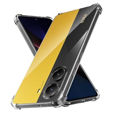 Anoowkoa for Xiaomi Poco X7 Pro TPU Case:Anti Yellowing Clear Cover Phone Case.Military-Grade Shockproof.Ultra-Thin Drop-Proof and Super Soft.for Poco X7 Pro Case Clear