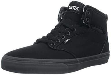 Vans Men's Atwood Hi Shoe | High Top Fashion Sneakers for Work, Walking & Casual Wear, (Canvas) Black/Black, 8