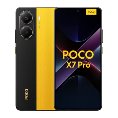 Xiaomi Poco X7 PRO 5G + 4G LTE (for Tmobile Mint Tello & Global) (256GB + 12GB) Ai 6.67" 50MP Gamers Phone NFC Dual sim Unlocked Model 2412DPC0AG (Yellow)